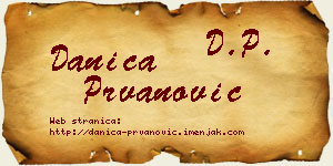 Danica Prvanović vizit kartica